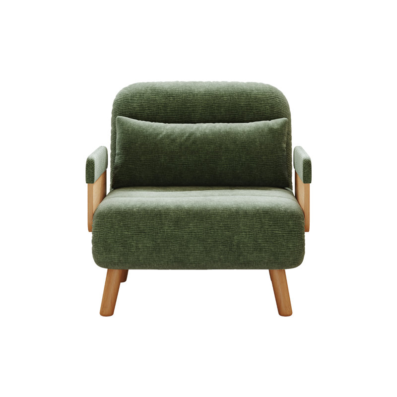 Convertible Sleeper Chair, 3-Second Switch to Chaise or Small Bed, Adjustable Back, Ideal for Small Spaces