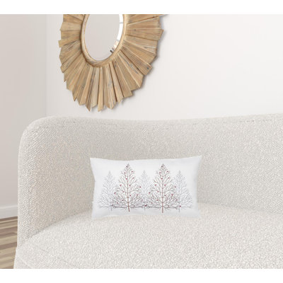 Embroidered Reversible Throw Pillow