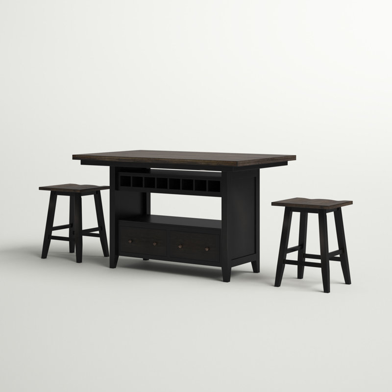 Ensemble d'îlot de cuisine Athey, Tabouret de bar (siège d’une hauteur de 30 po)