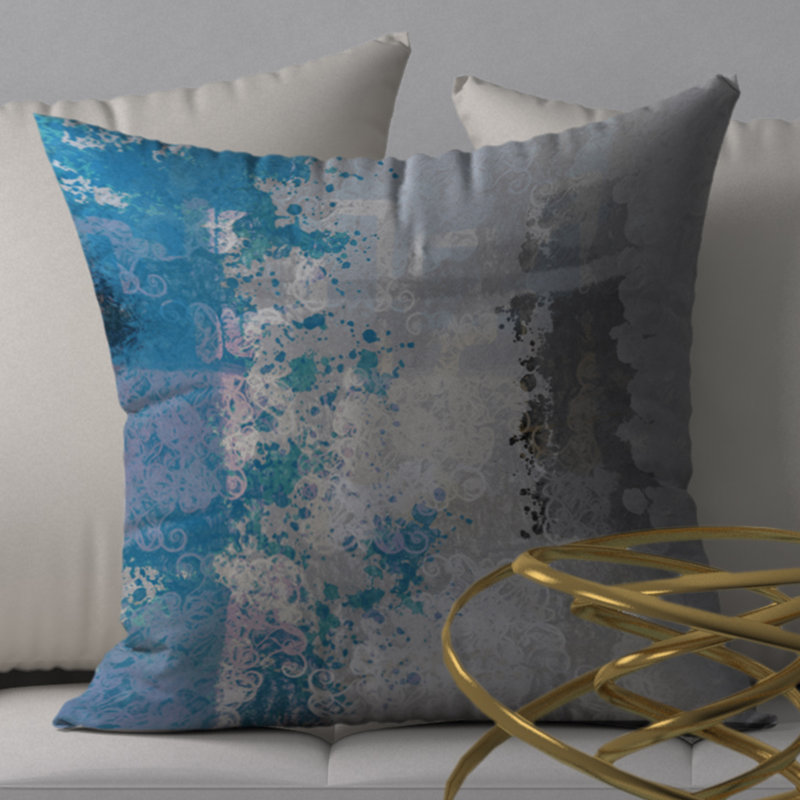 Magnifique housse de coussin glamour carrée/insert, 24 po x 24 po
