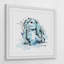 «Lapin Bleu», reproduction encadrée-33305842