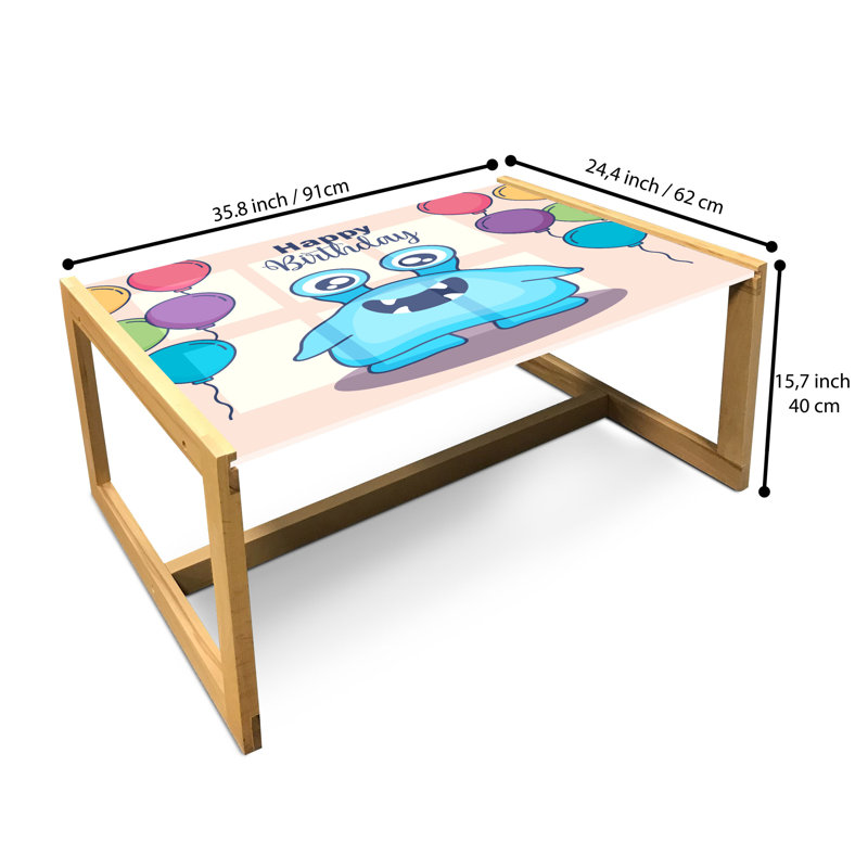 Multicolore, la table basse The Party Aisle ™ Alien, H 15,75 po x L 35,83 po x l 24,4 po