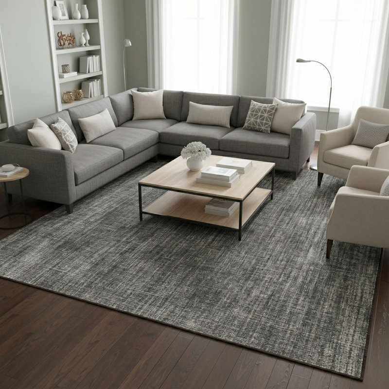 Soft Non-Slip Indoor Solid Rug, Brown, Runner 7'10" x 19'