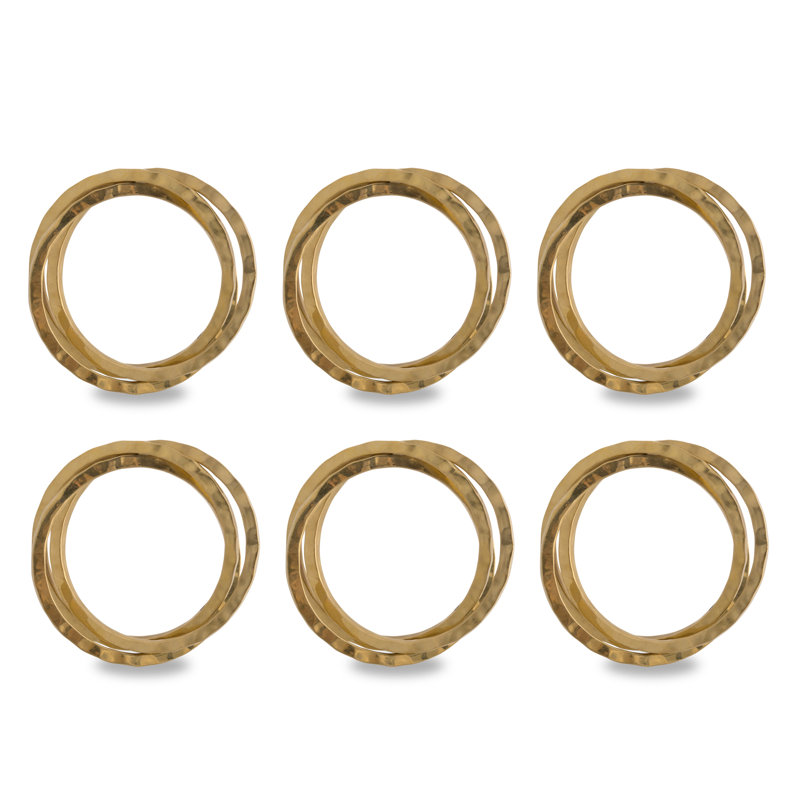 Rond de serviette entrelacé, Or
