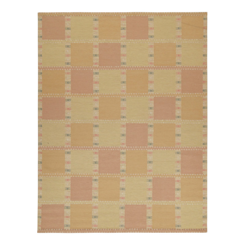 Scandinavian Wool Geometric Area Rug, Rectangle 5' x 8'