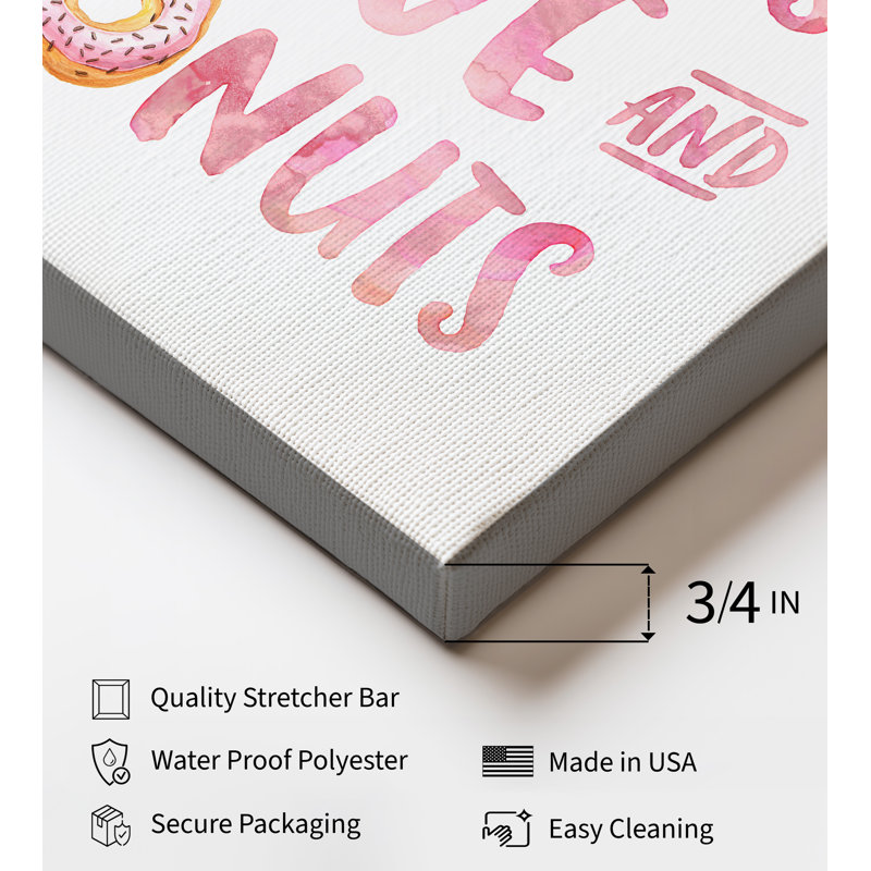 Love and Donuts, Sans cadre, Canvas, H 16 po x l 20 po