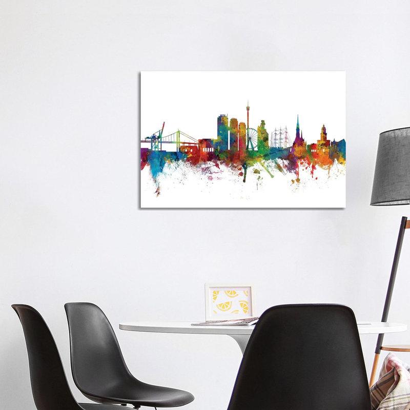 Gothenburg, Sweden Skyline by Michael Tompsett - 1 Piece Wrapped Canvas Wall Art, 101.6 cm H x 66.04 cm W x 1.91 cm D