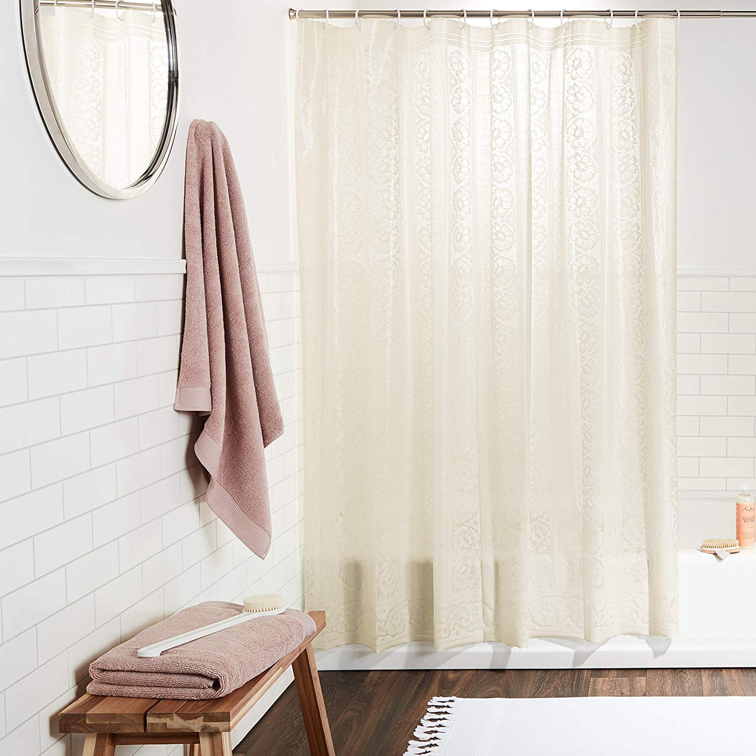 Rosalind Wheeler Aimee Vinyl Floral Shower Curtain With Hooks Included Wayfair