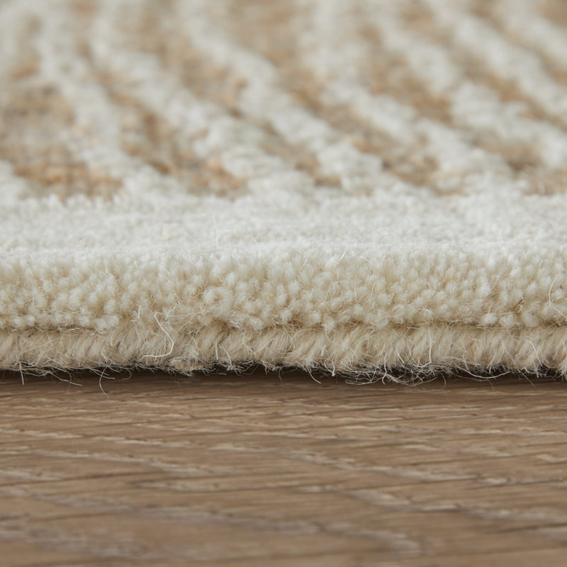 Tapis floral et botanique moderne Timitra, Beige, Rectangle de 5 pi x 8 pi
