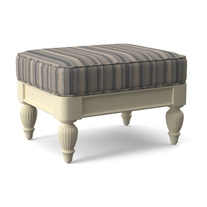 Grand View Ottoman, Bisque Finish, Gray Sugar Performance; 0863-84