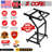 5 Core 9U Professional Audio Rack Mount DJ Mixer Stand Studio Adjustable Table Cart with Wheels