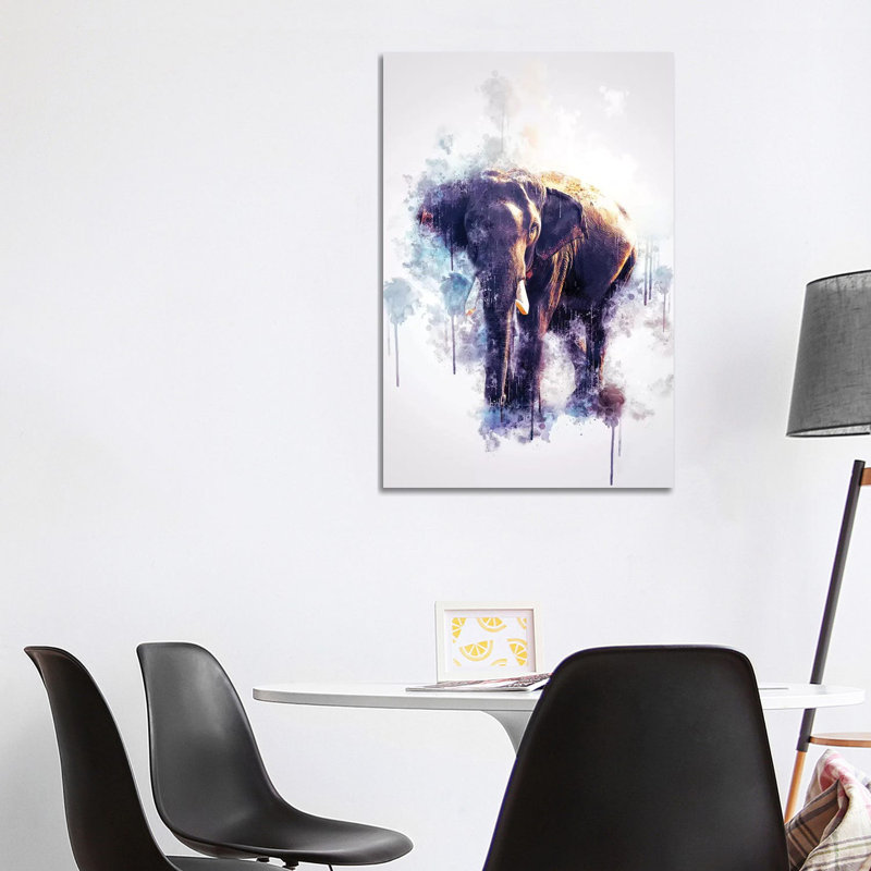 Elephant 1 Piece Wrapped Canvas Wall Art, 101.6 cm H x 66.04 cm W