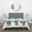 Three Cacti In Clay Pots - Ensemble de housse de couette traditionnel - Microfibre de polyester-66388377