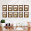 Ensemble de 10 cadres muraux en bois brun de 10 po 3 po x 4 po-89853287-90547537