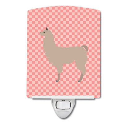 Llama Check Ceramic Night Light