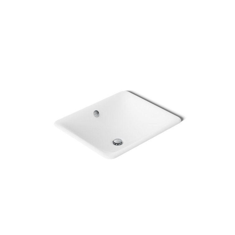 Iron Plains Metal Rectangular Undermount Bathroom Sink with Overflow