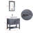 30'' Free-standing Single Bathroom Vanity with Marble Pattern Vanity Top