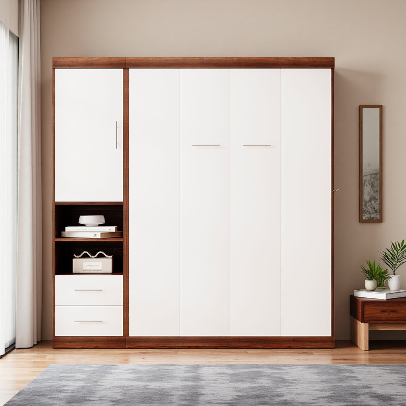 Lit escamotable avec armoire Murphy, Lit double