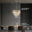 Lustre en cristal de luxe à 3 niveaux de 20 po, luminaire suspendu 7 lumières à cadre doré, éclairage de plafond élégant pour le salon, la salle à manger et la chambre à coucher-948495460-948495466