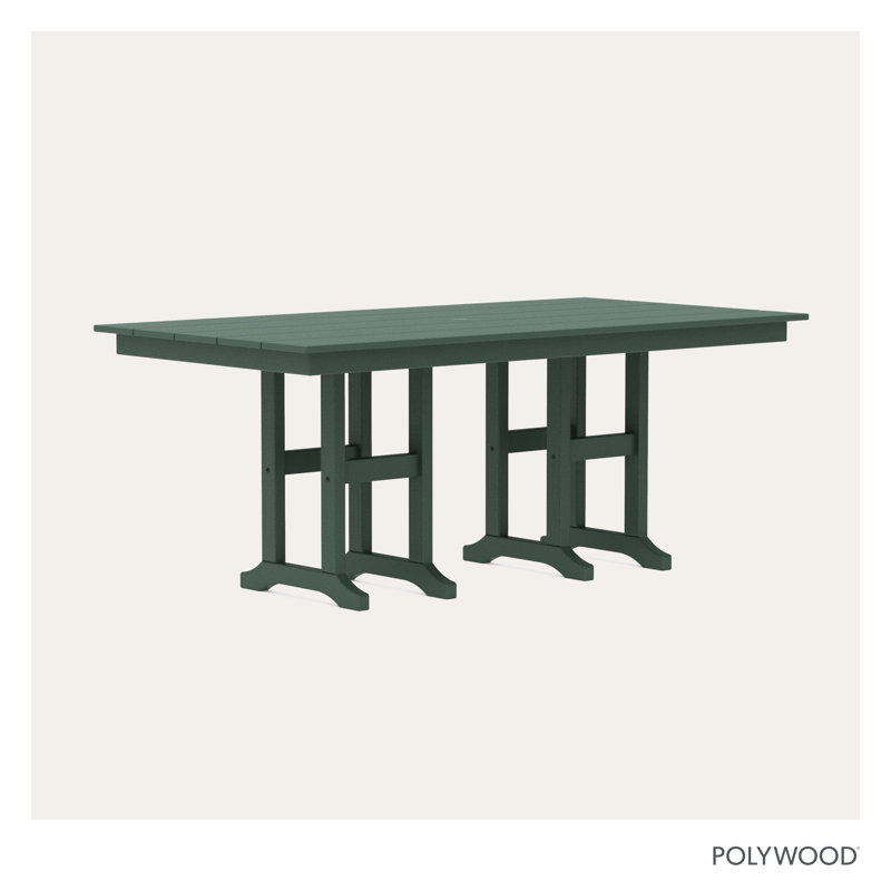 Farmhouse 37" x 72" Dining Table, Green, 29.06"H x 37.72"W x 72"L