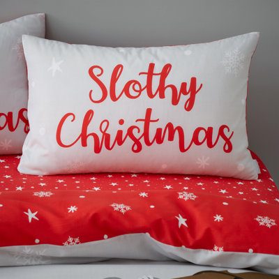 Slothy Christmas Duvet Cover Set With Pillowcases