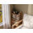 17.7"W Solid Oak End Table with Shelves-1443468349-1443468322