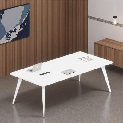 Nouvelle table longue de conférence blanche moderne