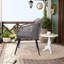 Ensemble bistro 3 pièces pour terrasse - Chaises de conversation modernes en osier avec table et coussins en verre-1495551746-1495551750