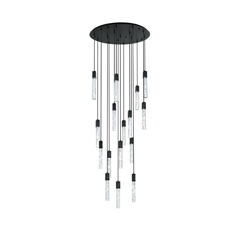 Aurora 36 inch Chandelier, Black