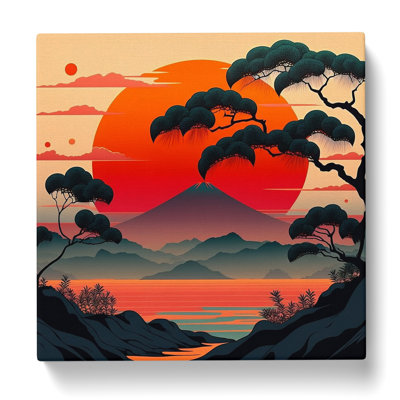 Japanese Sunset Deco - No Frame Print