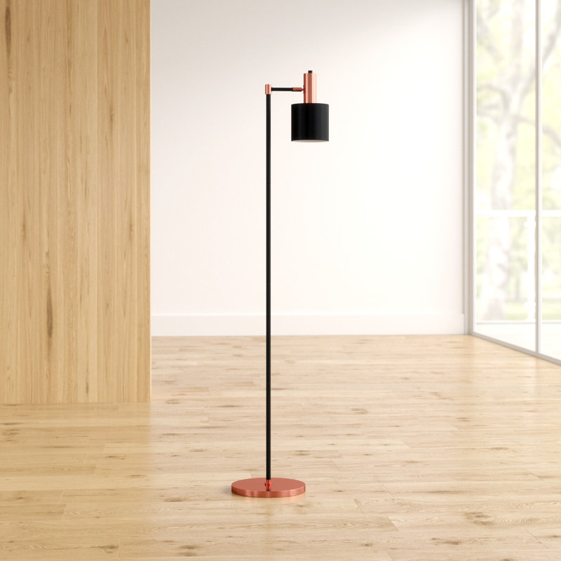 Gerania 147.32cm Black Arched Floor Lamp