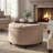 28" Round Storage Ottoman, Modern Tufted Footstool For Living Room, Brown-1191949909
