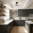 3-Light Glass Semi-Flush Mounted Ceiling Light for Foyer Hallway Stairwell Kitchen