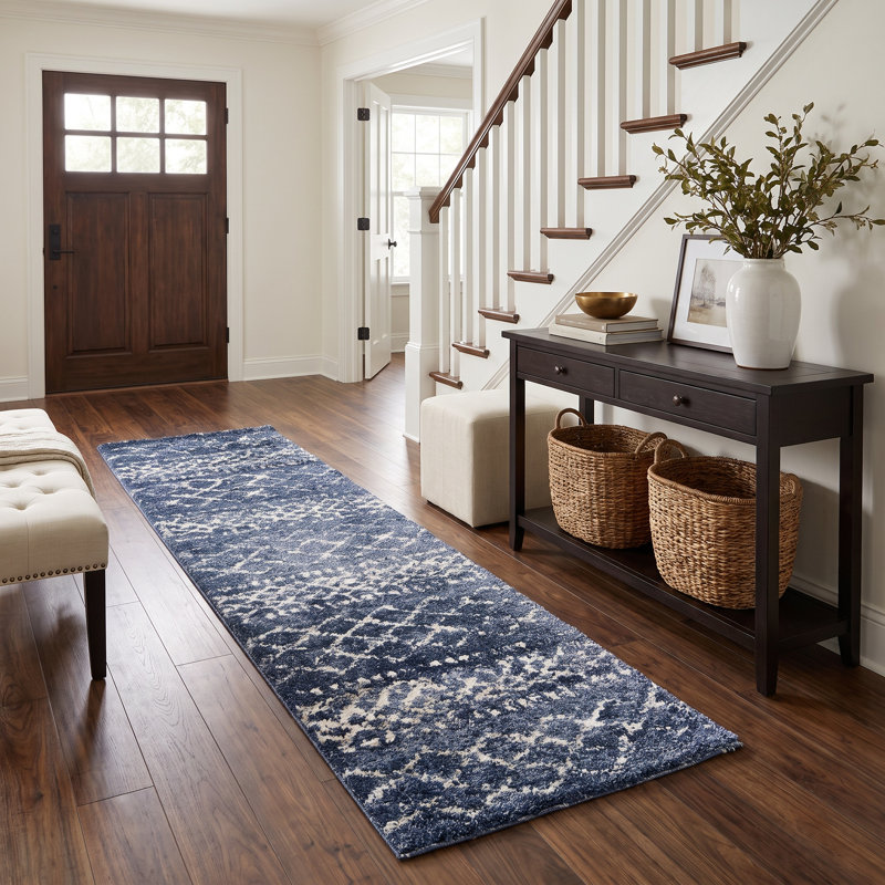 Tapis bleu Mangrum, Tapis de couloir 2 pi 4 po x 8 pi