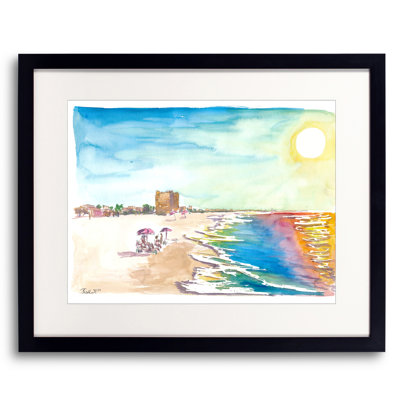 Lonely Beach Time In Fort Myers Florida Print by Martina Bleichner