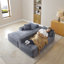 Canapé modulaire de 105 po, canapé modulaire Cloud avec assise profonde, canapé modulaire en L moderne avec méridienne, canapé rembourré pour salon, sans assemblage, (gris)