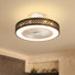 Ventilateur de plafond intelligent sans pales à 5 pales de 19,6 po avec télécommande et ensemble d'éclairage Blodgett (ensemble de 2)