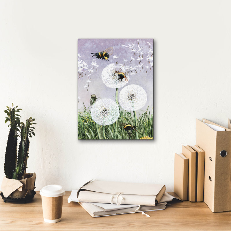 "Dandybees" par Maggie Vandewalle, H 16 po x l 12 po x P 0,75 po