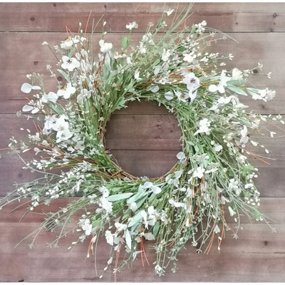 Couronne florale blanche 24 po