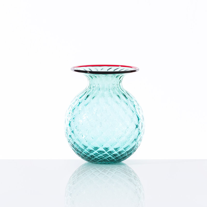 Venini Balloton Fiori, 5.12" H x 4.33" W x 4.33" D, Mint Green
