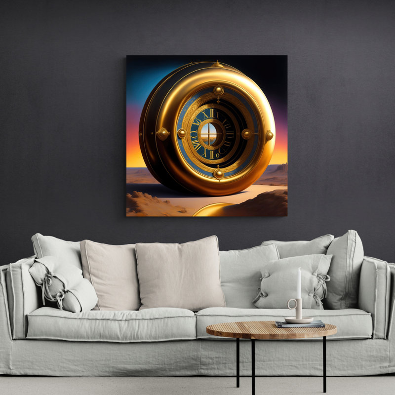 "Time Machine Wayback" par Stephen Chambers, impression sur toile tendue, L 15 po x H 15 po