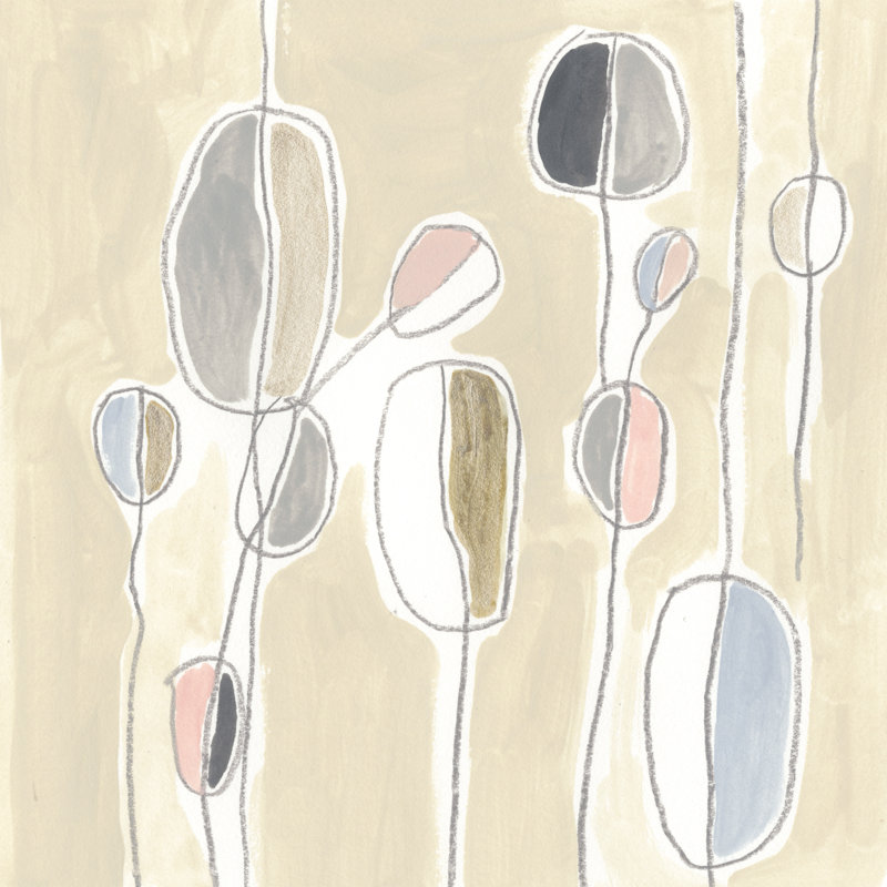String Garden III by June Erica Vess - Wrapped Canvas Painting, 30cm H x 30cm W
