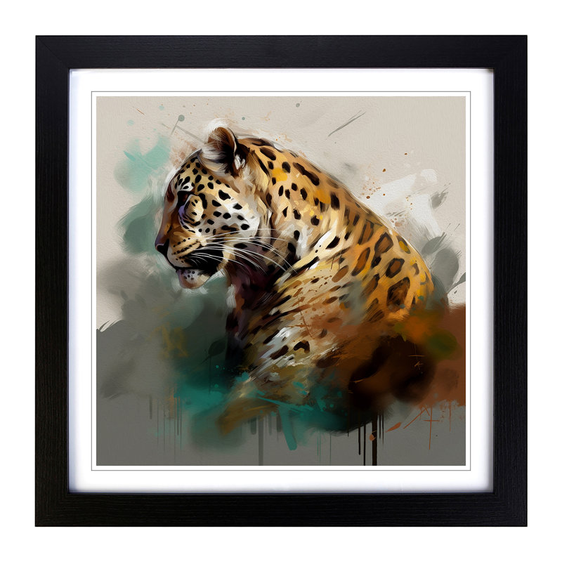 LeopardNo.4 - Framed Print, Black