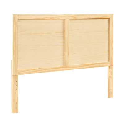 Transitional Full Size Platform Bed With Pine Wood Finish, Bedroom Furniture Including Headboard And Rails, Box Spring Not Needed Contemporary In Natural Matching , No Foundation Required