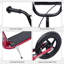 Scooters pour enfants d'extérieur en acier rouge, 12,5 x 5,4 x 13,6 po, avec conception réglable