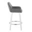 Tabouret de comptoir à hauteur fixe avec pivot-847905663