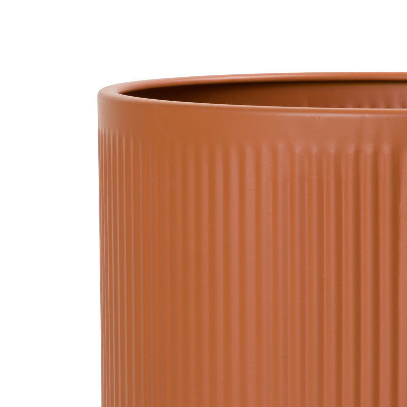 Pot à fleur d'intérieur en métal Melahat, H 12,5 po x l 9,75 po x P 9,75 po