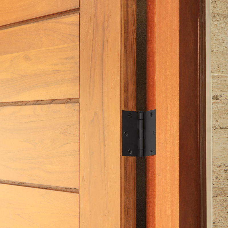 Charnières de porte 3 1/2 po à 3 1/2 po, Noir mat