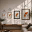 Goldfish in Ripples Japandi - Framed Print-435217332-435217324