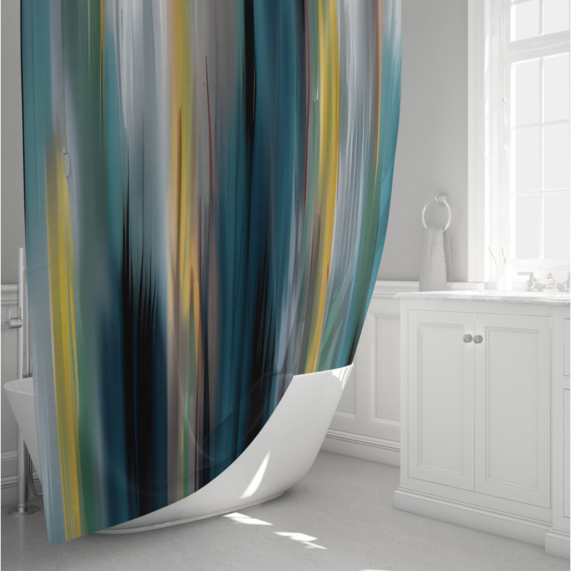 Rideau de douche Cyara, H 72 po x l 70 po, Cool Abstract